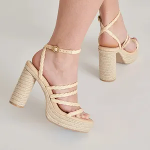 Dolce Vita Catina High Heels in Light Natural 8 with box Womens Platform Raffia thumbnail 12