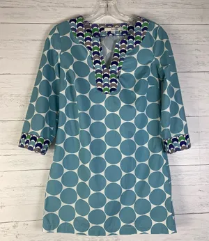 Boden womens size US 2 cotton tunic dress polka dot thumbnail 1
