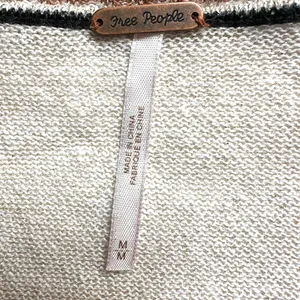 Free People‎ Sweater - Sz Medium - Deep V-Neck - Color Block - Gold Dust thumbnail 2