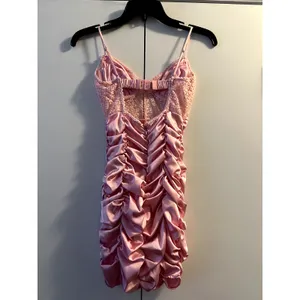 For Love and Lemons Pink Mini Dress Size XS lace satin thumbnail 4
