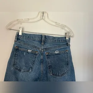 Abercrombie Fitch The Mom High Rise Jeans Size 4S Short Distressed thumbnail 9