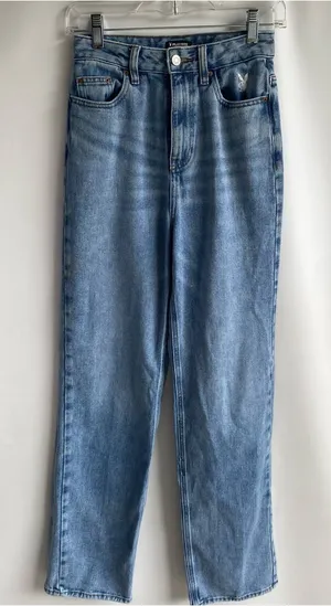 PacSun Playboy high waist straight leg back slash rainbow pocket casual jeans 25 thumbnail 1