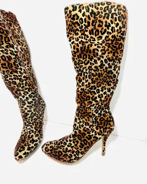 Leopard Animal Print Knee High Boots thumbnail 7