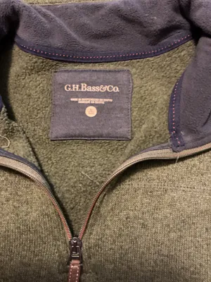 G.H. Bass & Co. Men’s XL Quarter-Zip Fleece Pullover - Heathered Olive Green thumbnail 3