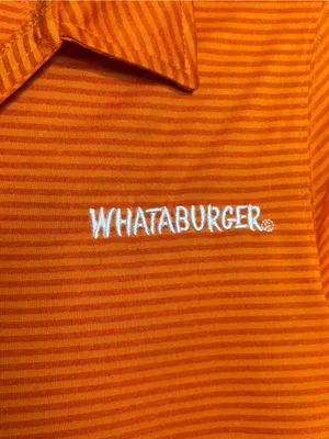 Whataburger women’s size small long sleeve employee blouse thumbnail 3