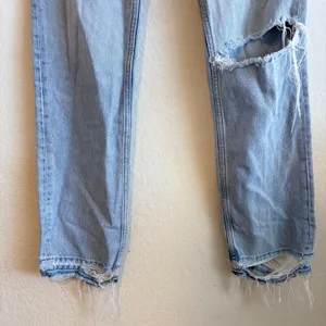 REFORMATION Stevie Ultra High Rise Straight Tahoe Raw Hem Denim Jeans Womens 26 thumbnail 7