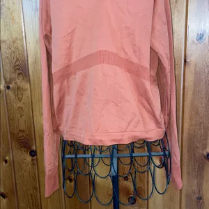 PINK Victoria's secret active wear size XL cropped quarter zip top burnt orange thumbnail 2