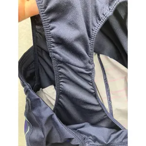 Athleta Women's Striped Running Shorts Size S‎ Navy Purple Teal Athletic thumbnail 5