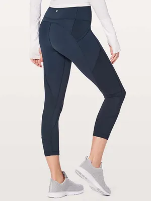Lululemon All The Right Places Crop II‎ 23 Leggings True Navy Size 6 thumbnail 2