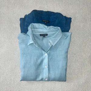 Envy Style  Blue Chambray Button Up Work Shirt thumbnail 1