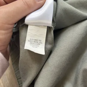 Gap Womens Pants Green Size Large Easy Pant Wide Leg Utility Cotton Blend thumbnail 5