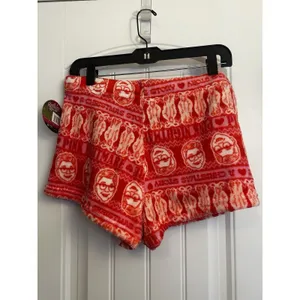 A Christmas Story Pink Red Plush Fleece Pajama Sleep Shorts Women’s Large NWT thumbnail 7