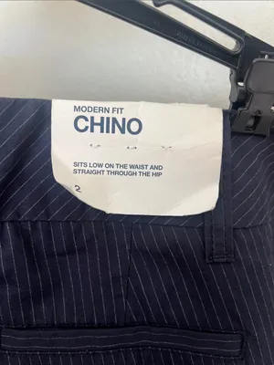 Gap Morden fit Chino Low waist Sz 2 navy pinstripe New effortless business thumbnail 9