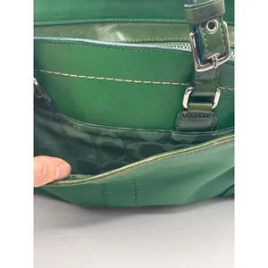 Vintage‎ Coach 7465 Hamilton Kelly Green Leather Satchel Handbag thumbnail 6