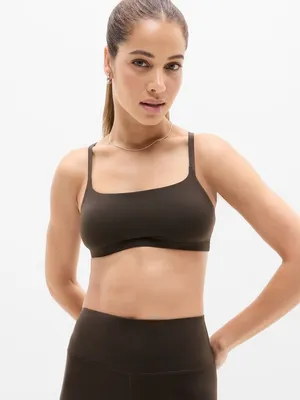 New Athleta M Vitaform BodyMove Scoop Bralette Medium A-C Truffle thumbnail 1