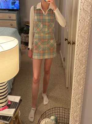 Luca + Grae Pastel Plaid Top and Skirt Set thumbnail 5