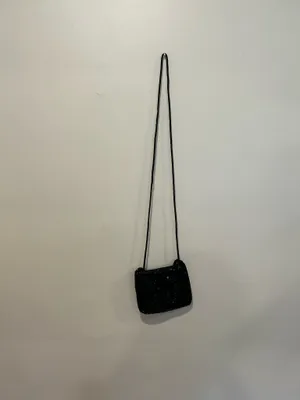 Vintage beaded purse Black thumbnail 8