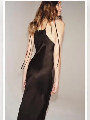 Zara ZW COLLECTION SATIN HALTER DRESS thumbnail 2