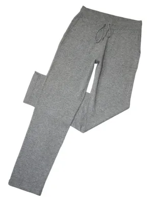 NWT Quince Mongolian Cashmere Straight Leg in Heather Grey Pull-on Knit Pants M thumbnail 4
