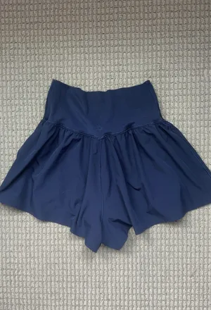 OFFLINE by Aerie Flowy Crossover Shorts Navy thumbnail 3