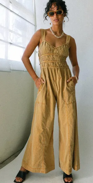 Free people After All Rouched Jumpsuit thumbnail 1