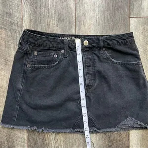 AEO 5 Button Distressed Hi Rise Festival Mini Skirt Women’s Size 6 thumbnail 7