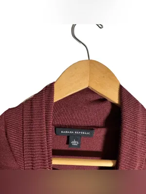 Banana Republic Turtleneck Sweater Women's Large Silk Cashmere Blend Mauve Fall thumbnail 4