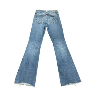 AG Adriano Goldschmied Farrah Boot High Rise Denim Jeans SZ 27 Flared Raw Hem thumbnail 2