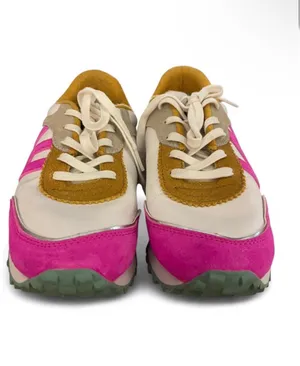 Vintage Havana Women’s Cosmic Sneaker Mustard & Pink Retro Chunky Size 9 thumbnail 5