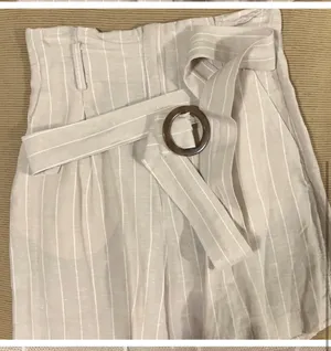 H&M Striped Linen Blend Shorts thumbnail 3