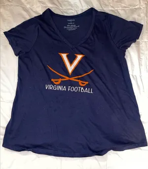 Torrid Plus Size Navy Virginia Tech Football Tee Size 2 thumbnail 1