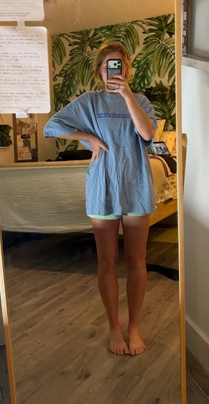 Christian graphic oversized T-shirt thumbnail 1