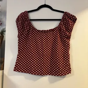 ASOS Design red polka dot top thumbnail 3