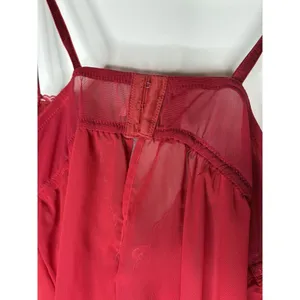 Cacique Plus Size 18/20 Chemise Babydoll Slip Dress Top Red Underwired Nighty thumbnail 7