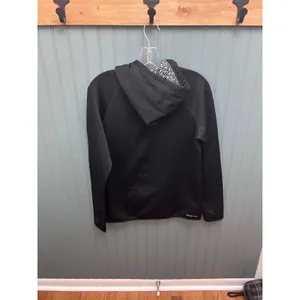 Nike Therma Fit‎ Hoodie Womens Small Black Neon Yellow Swoosh Athletic Cozy thumbnail 3