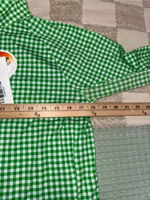 NWT Walter‎ Hagen P11 UV Protection Green Gingham Quarter-Zip Pullover size M thumbnail 3