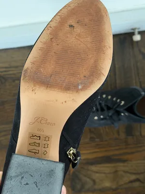 J. Crew Black Lace-Up Suede Ankle Boots thumbnail 3
