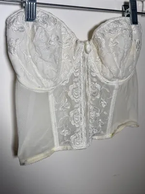 Secret Treasures Elegant Cream Lace Bustier Bra Top - Women Intimates 36C thumbnail 4