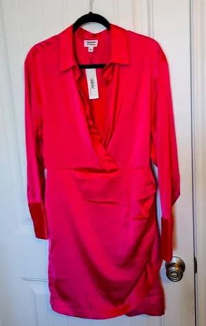 The Drop hot pink shirt dress small Size L thumbnail 1