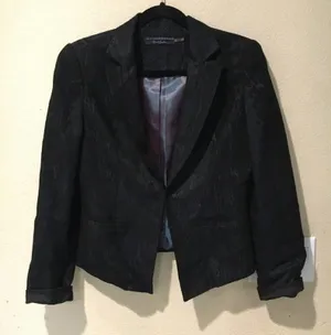 Robert Graham black blue metallic blazer 8 thumbnail 1