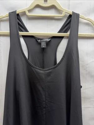 Athleta Black Presidio High Low Racerback Maxi Dress with Pockets Size Medium thumbnail 4