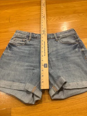 Old navy button fly high -rise Jean shorts size 6 . thumbnail 3