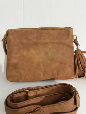 Violet Ray Faux Leather Crossbody with Tassel Detail thumbnail 2