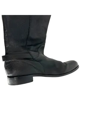 J.Crew Emmett Black Leather Tall Riding Boots Size 7.5 Classic Equestrian Style thumbnail 10