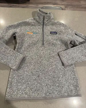 Patagonia Better Sweater DialogTech Logo Gray Quarter Zip‎ Pullover Jacket XS thumbnail 1