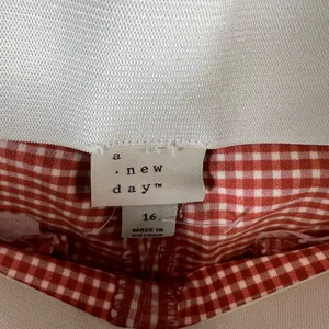 A New Day Womens‎ Gingham Ankle Pants Terracotta Orange White Side Zip Cuffed 16 thumbnail 5