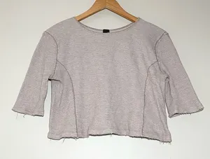Free People Waffle Knit Cropped Thermal Top thumbnail 1