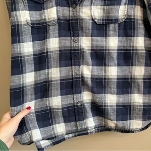 ✨ Current/Elliott Women’s‎ Blue White Plaid The Perfect Shirt Venice Plaid 1 S thumbnail 8