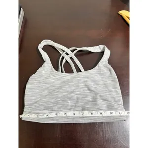 Lululemon Energy Bra Ombre Melange Space Dye EB White Multi Size 4 EUC No Pads thumbnail 7