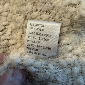 POL Boucle Eyelash Cardigan Sweater Beige Size M Boho Open‎ Front Asymmetric thumbnail 8